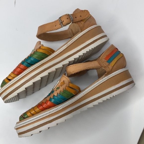 Raguer multi colored platform Huraches size 6 - Picture 8 of 8